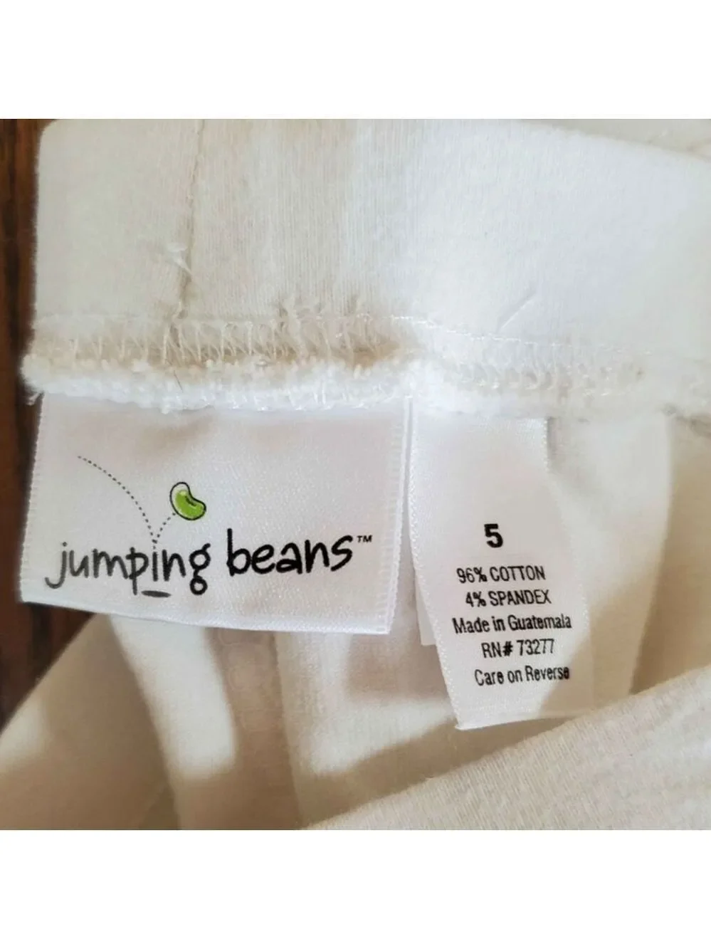 Girls Size 5 Carters & Jumping Beans White Capris